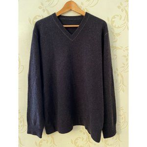 Fiji 100% Cashmere Thick Eggplant Sweater Large